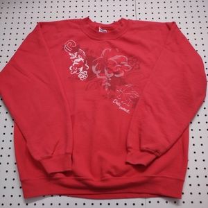 Dollywood Coral Color Sweatshirt, Large